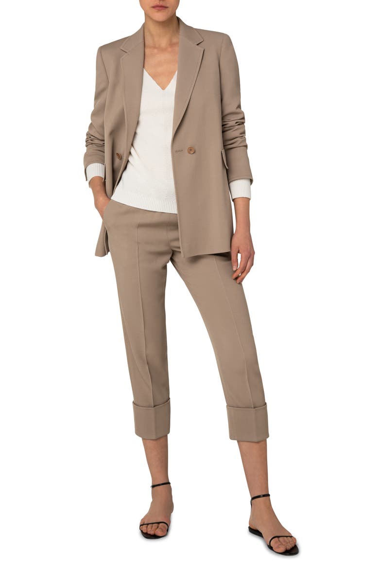 Wool Tricotine Boyfriend Blazer, Alternate, color, CORD