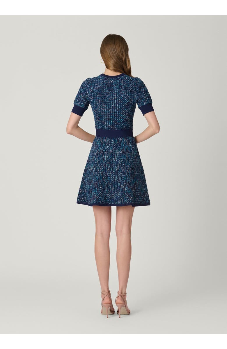 Shoshanna Harriet Melange Knit Dress, Alternate, color, Blue Melange