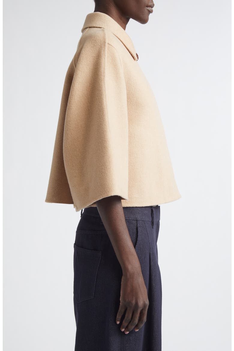 Double Face Wool & Cashmere Crop Jacket, Alternate, color, NATURAL