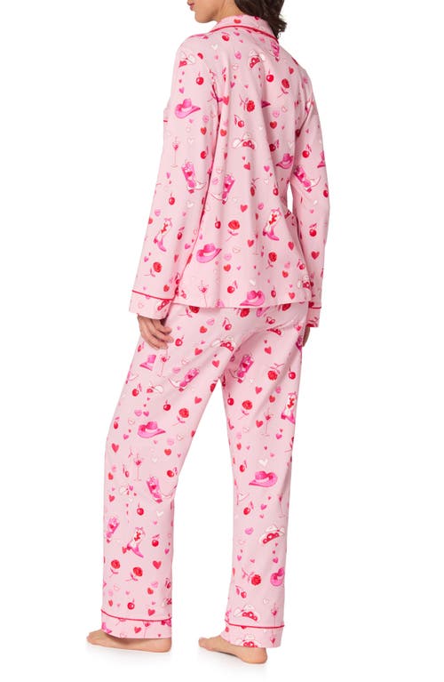 Bedhead Pajamas Print Stretch Organic Cotton Pajamas In Pink