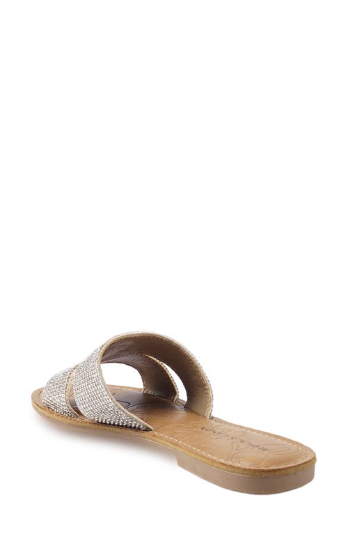 ROCK & CANDY ROCK AND CANDY DOUBLE CUTOUT CRYSTAL SLIDE SANDAL 