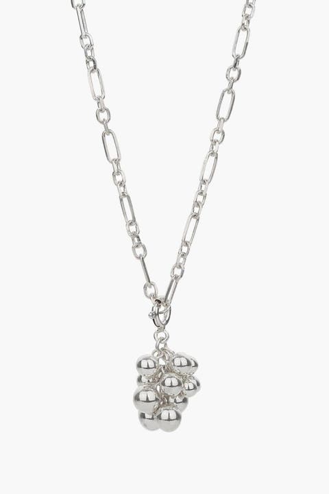 Sterling Silver Isabelle Cluster Pendant Chain Necklace