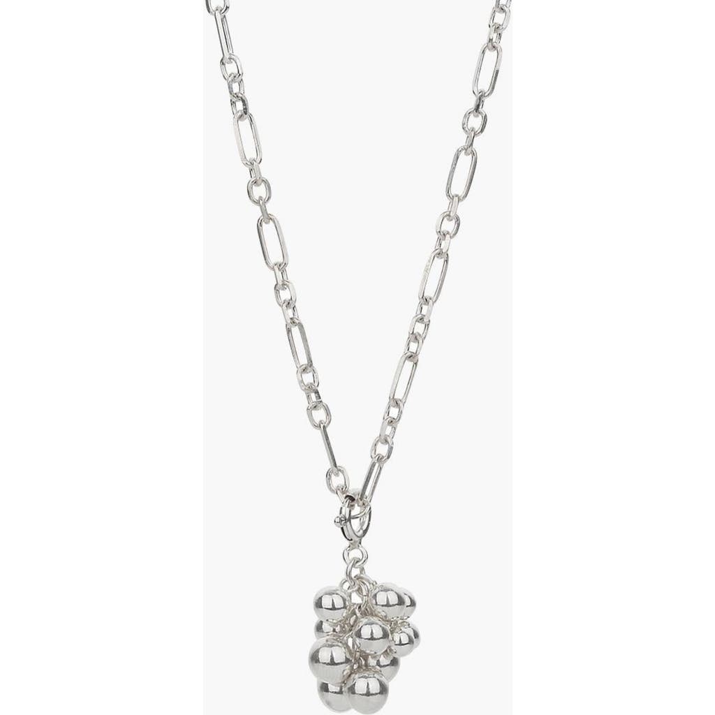 Bearfruit Jewelry Sterling Silver Isabelle Cluster Pendant Chain Necklace In Silver