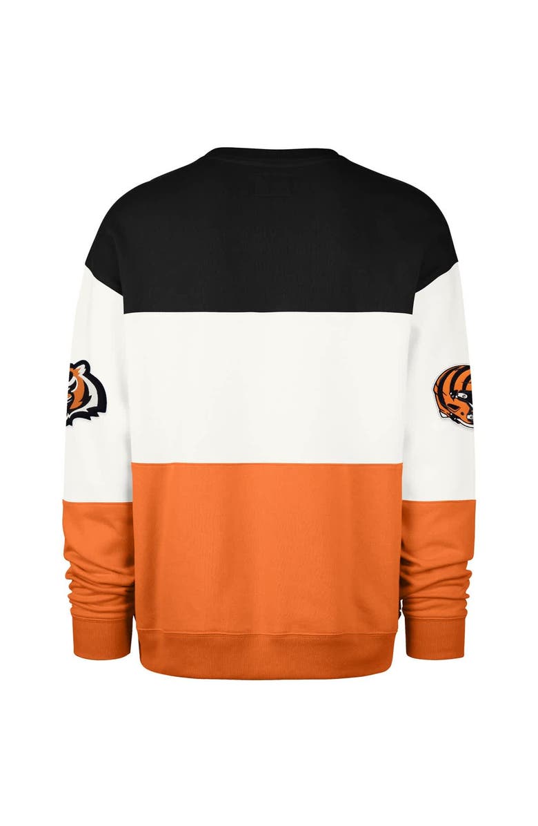 '47 Men's '47 Black/Orange Cincinnati Bengals Breeze Maximalist Sweatshirt, Alternate, color, Black