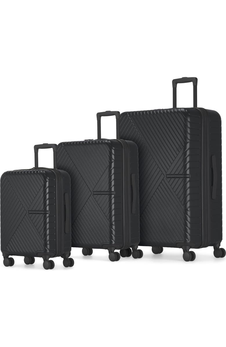 bugatti Berlin 3 Piece Hardside Luggage Set with Expansion, Main, color, Charcoal