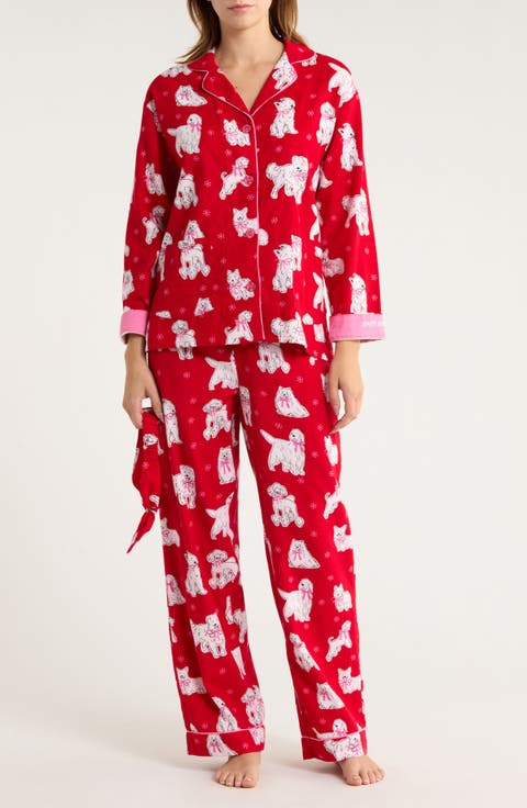 Print Flannel Pajamas