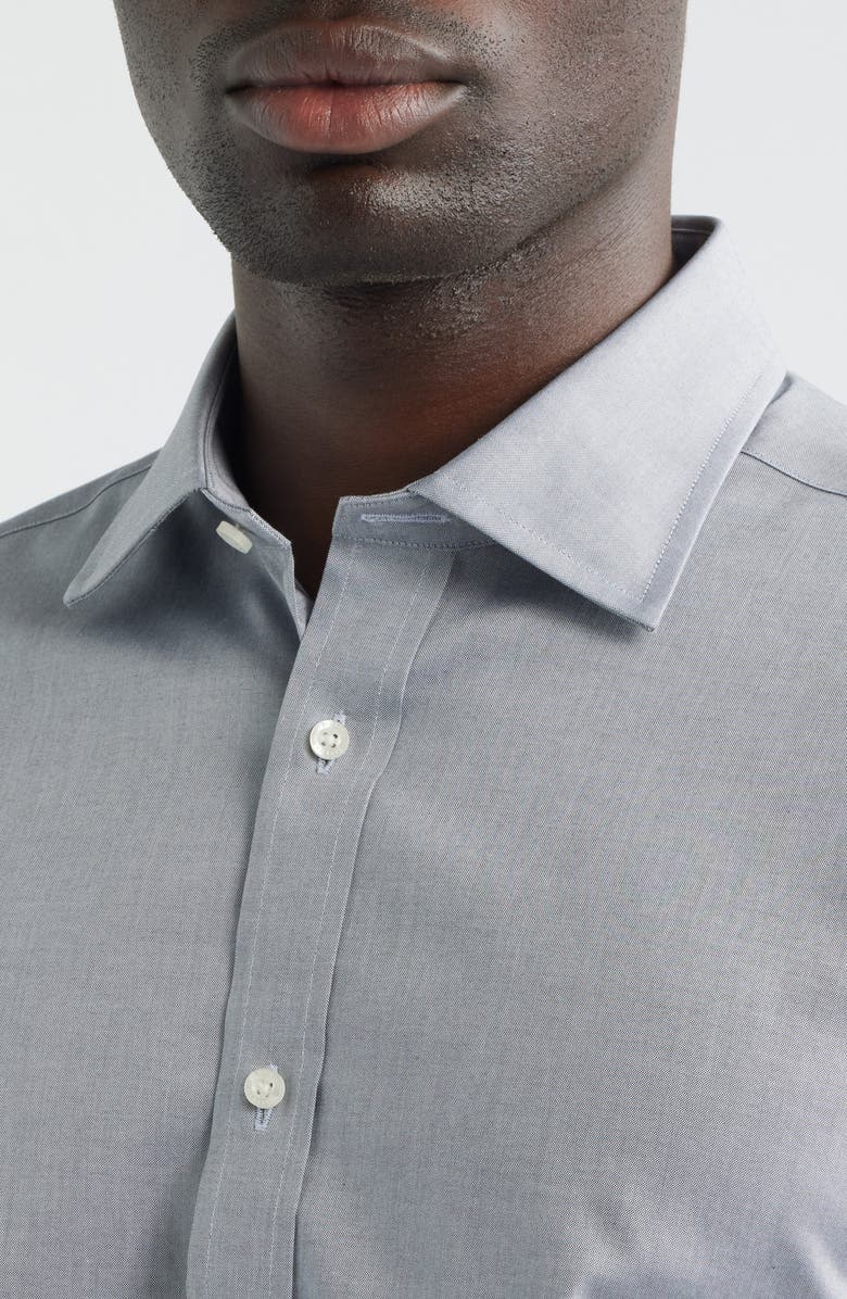 Hickey Freeman Modern Fit Pima Cotton Dress Shirt, Alternate, color, 