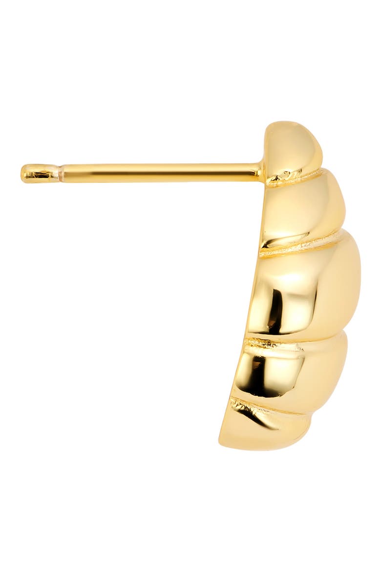 Modern Muse Rib Domed Stud Earrings, Alternate, color, GOLD