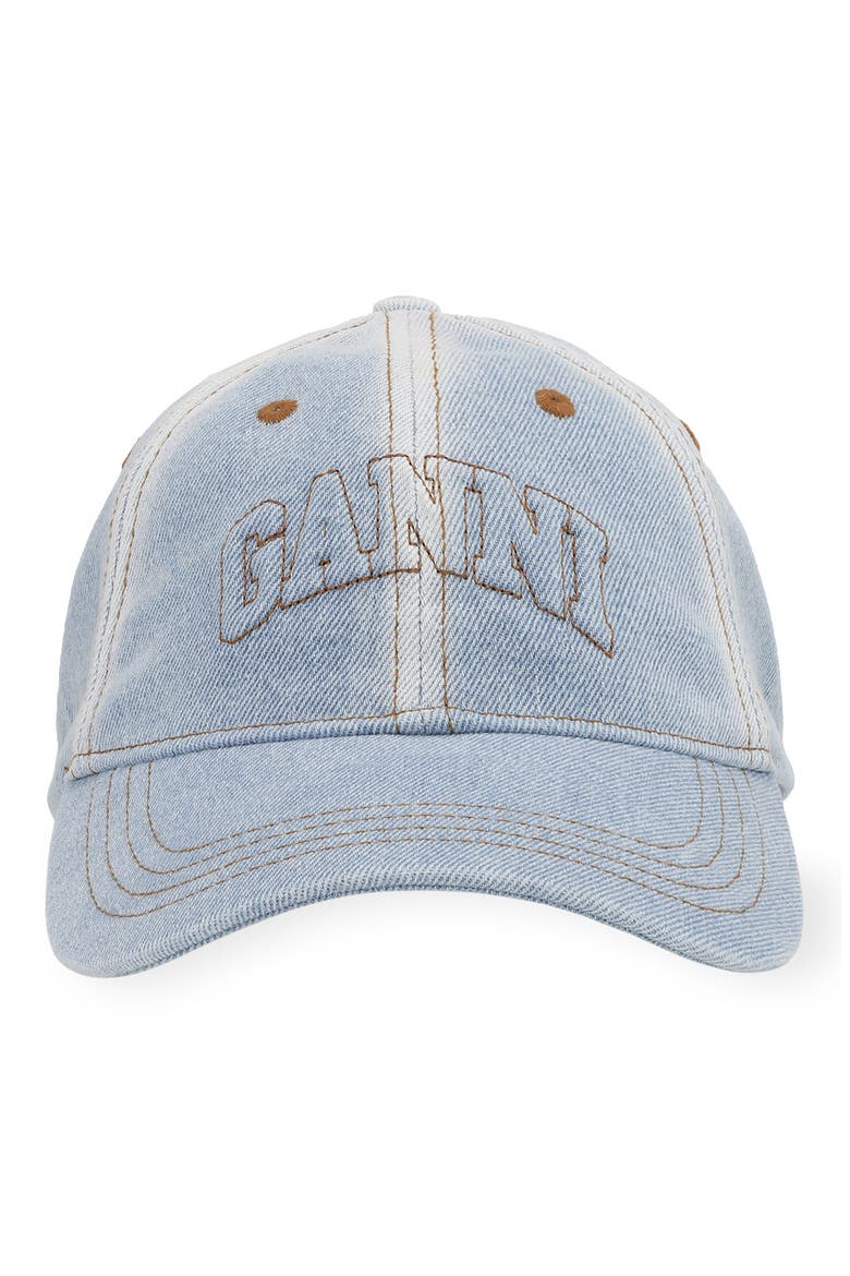 Washed Denim Baseball Cap, Main, color, LIGHT DENIM