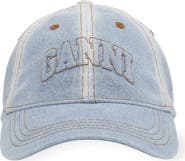 Ganni Washed Denim Baseball Cap