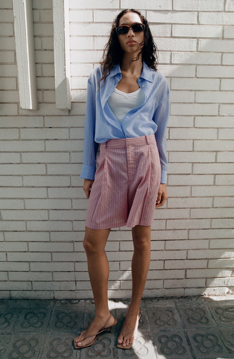 MANGO Camisa Belize Shirt, Alternate, color, Sky Blue