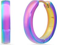 STEELTIME 20mm Iridescent Wide Huggie Hoop Earrings