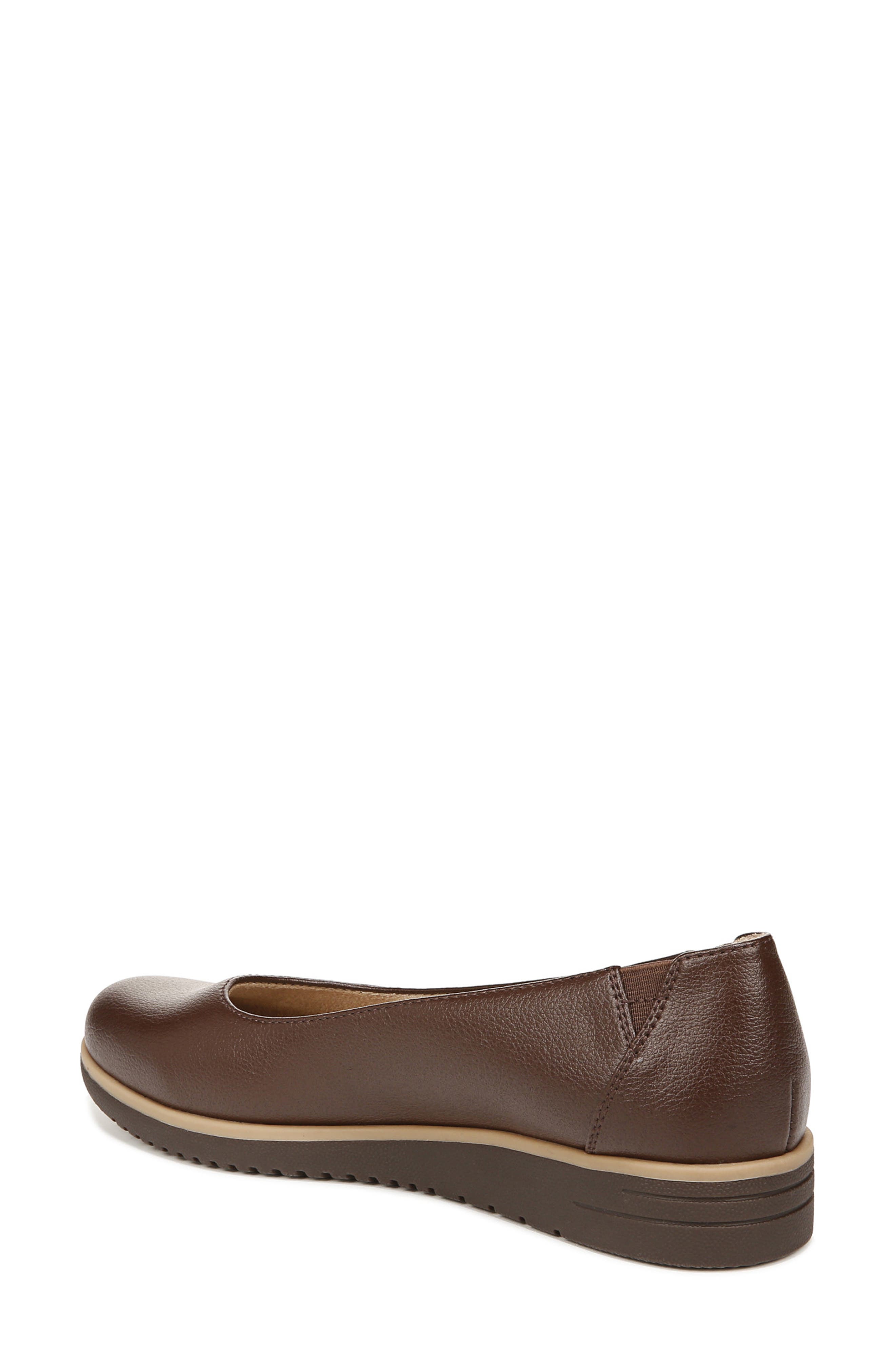 SOUL NATURALIZER Idea Ballet Wedge Slip-On Flat - Wide Width Available, Alternate, color, Coffee Brown