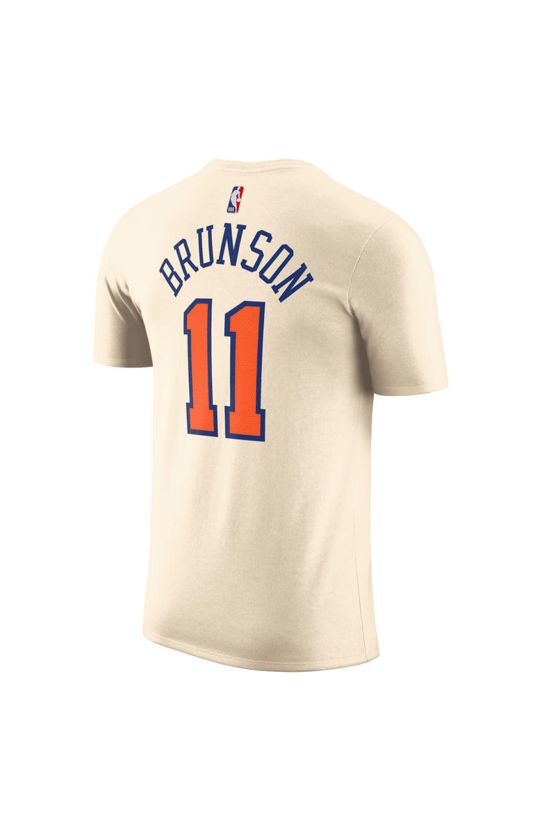 Nike Unisex Nike Jalen Brunson Cream New York Knicks 2025/26 City Edition Name & Number T-Shirt, Alternate, color, Cream