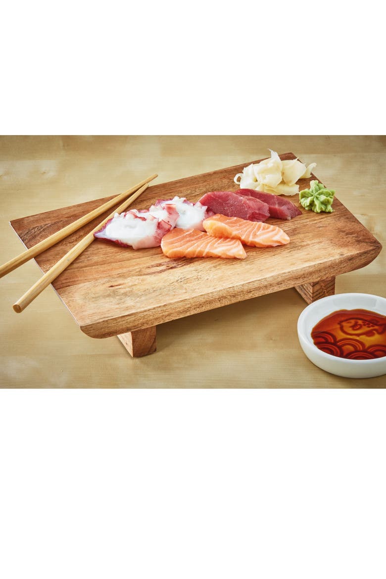 Sushi/Dumpling Board Natural Acacia Wood Everyday, Alternate, color, Brown