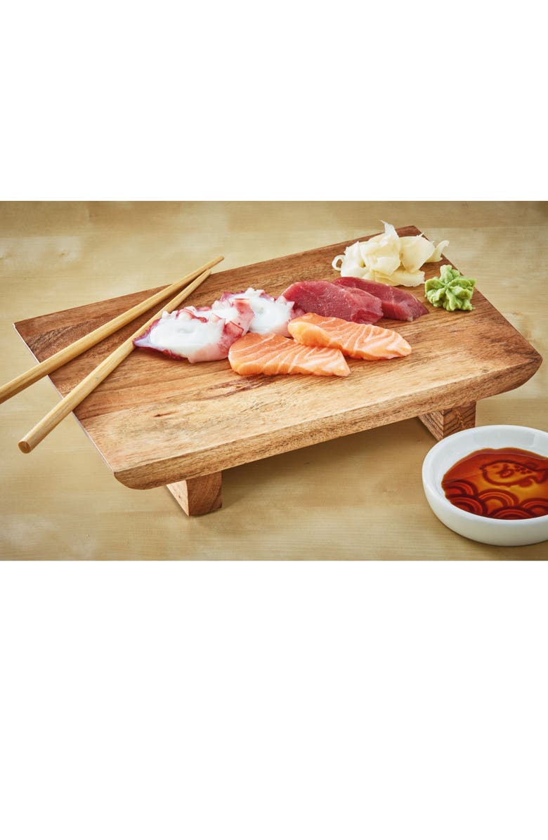 tag Sushi/Dumpling Board Natural Acacia Wood Everyday, Alternate, color, Brown