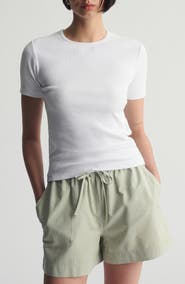Brooklyn Industries Rib Stretch Cotton T-Shirt