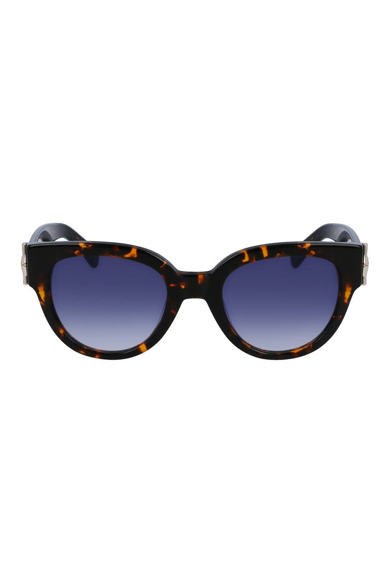52mm Gradient Tea Cup Sunglasses, Main, color, DARK HAVANA