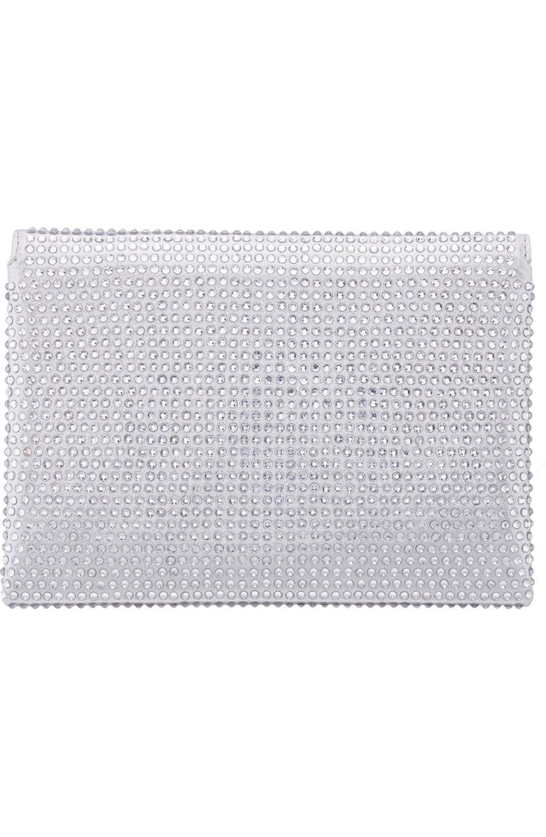 Nina Lorna Embellished Envelope Clutch, Alternate, color, Silver