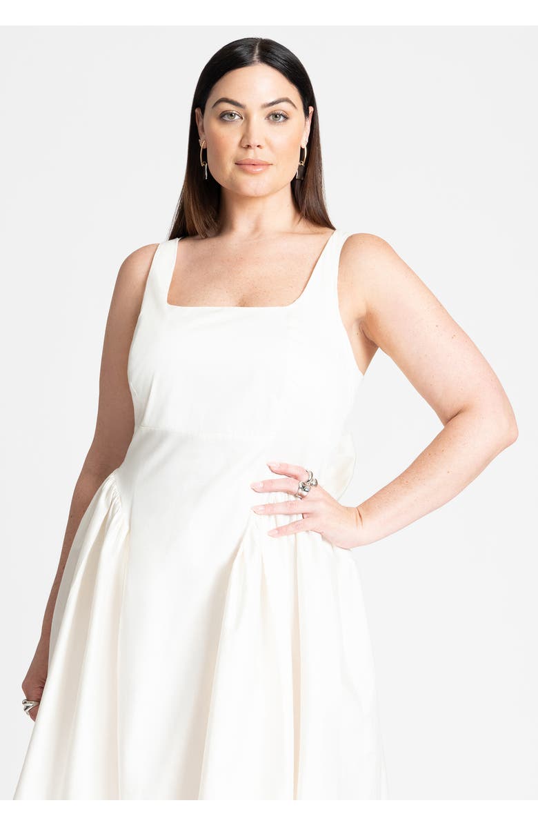 ELOQUII Bow Back Mini Dress, Alternate, color, Sugar Swizzle