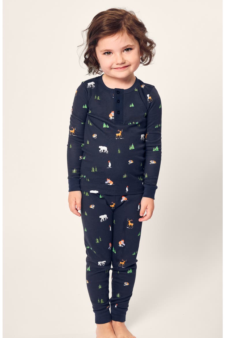 Arctic Antics Fitted Pajamas, Alternate, color, NAVY