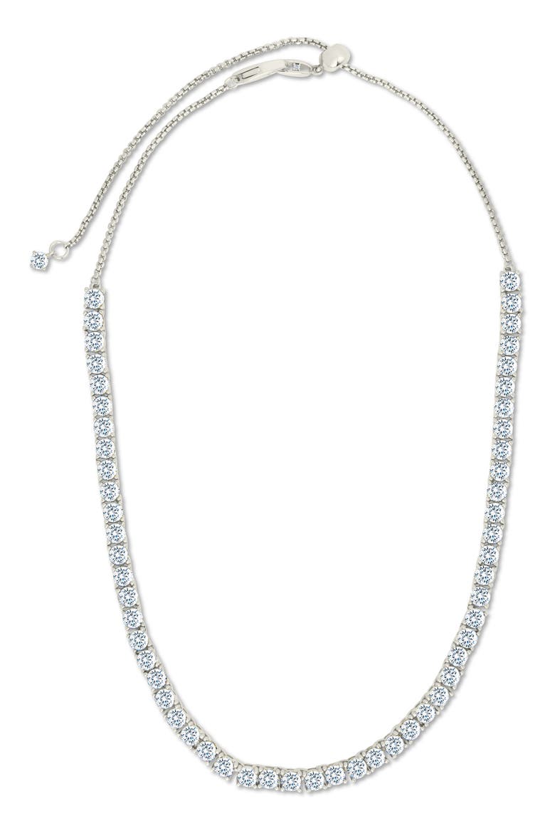 Jadon Slide Tennis Necklace, Alternate, color, SILVER