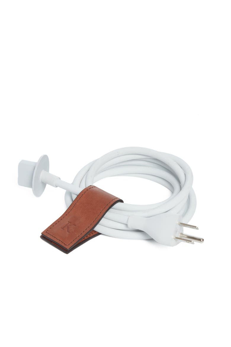 Edison Leather Cord Wrapper - Small, Alternate, color, Brown