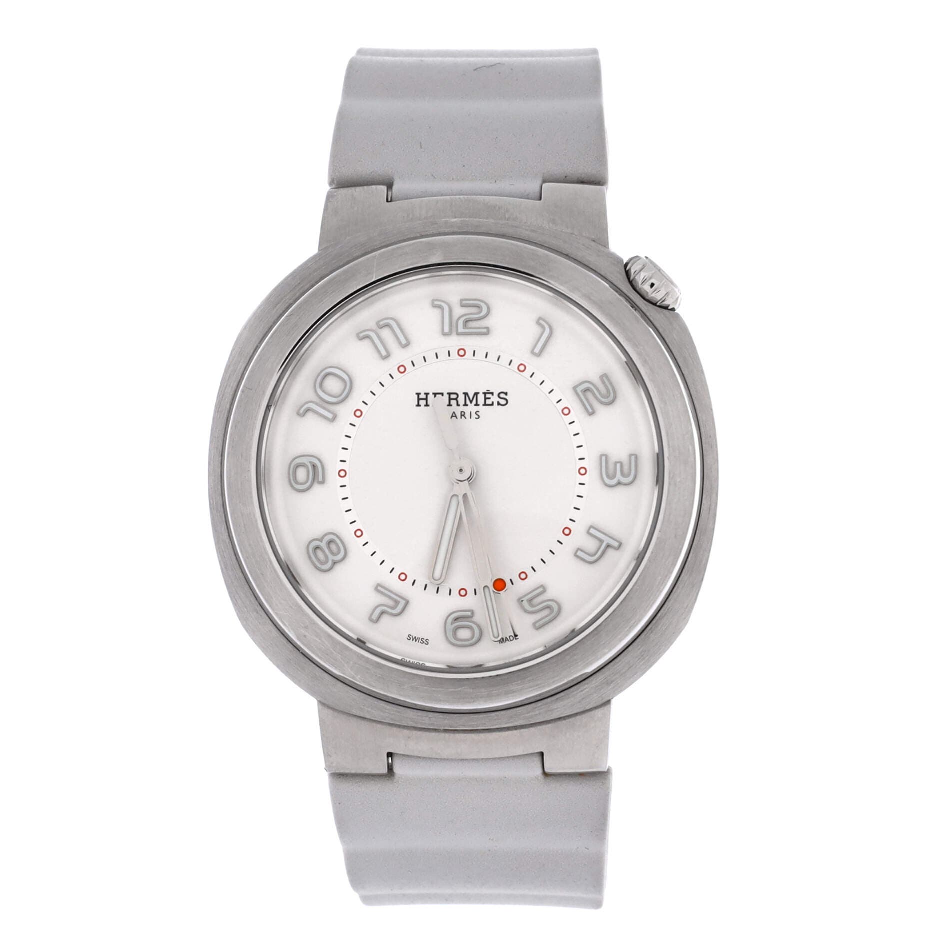 Cut Automatic Watch Stainless Steel and Rubber 36, Main, color, Metallic Silver