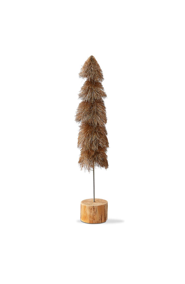 tag Large Taupe Sisal Tree Holiday Decorative Sculpture for Christmas, Main, color, Brown