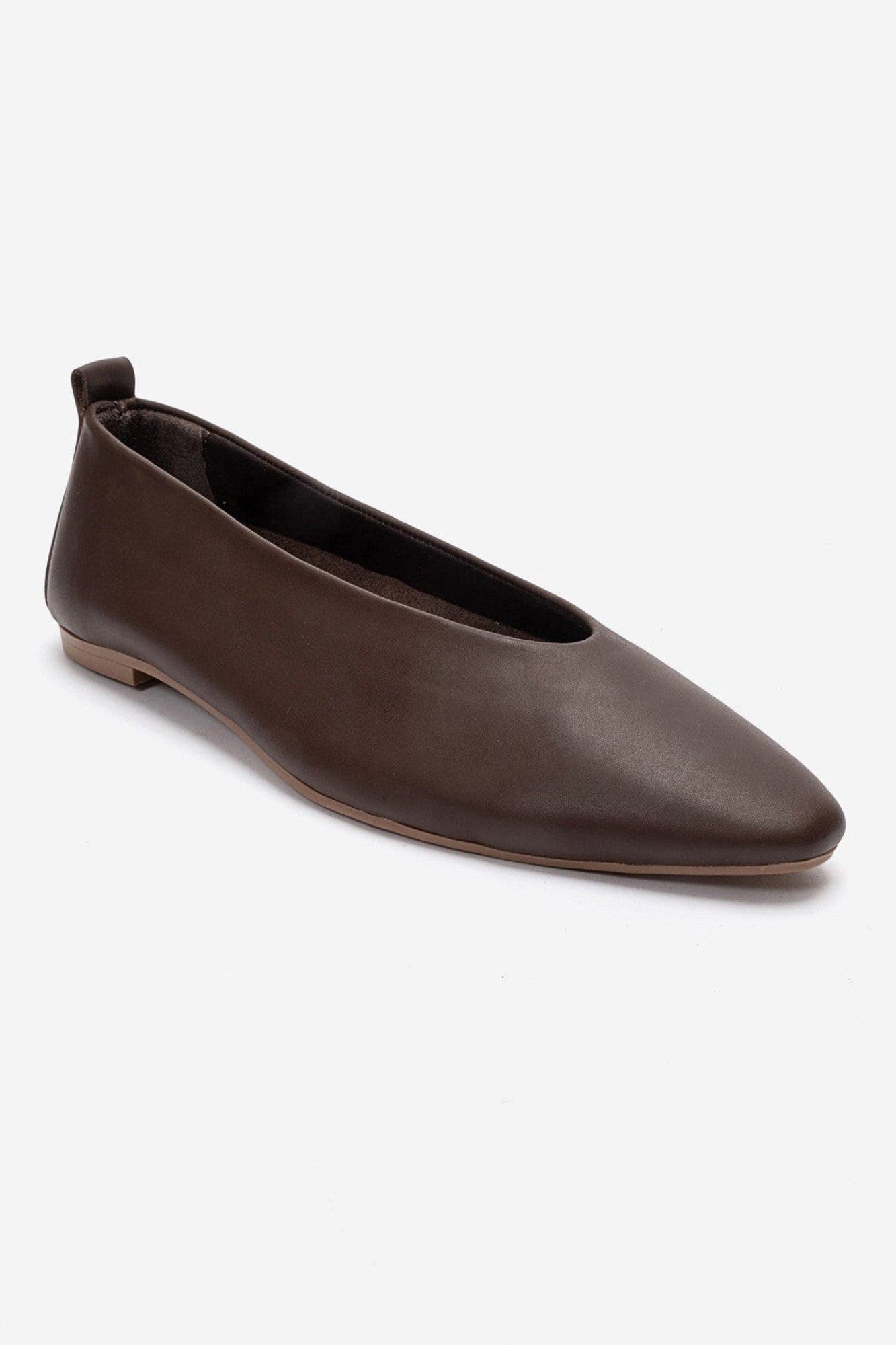 Jenas Leather Ballet Flat, Alternate, color, Brown