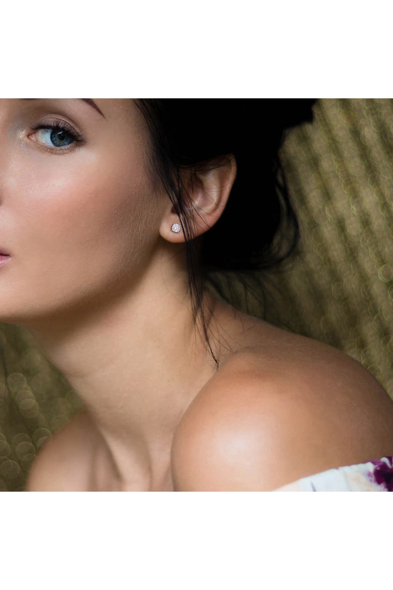 1 CTW Lab-Grown Diamond Stud Earrings 14k, Alternate, color, White Gold