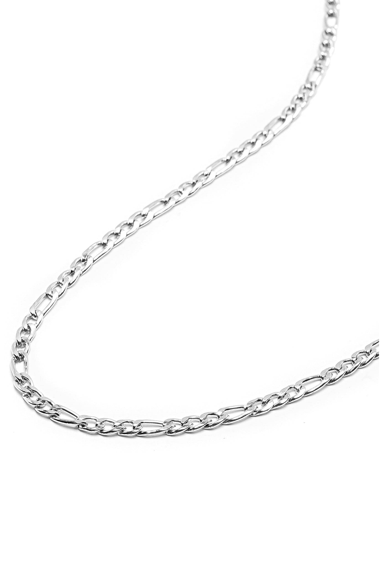 Figaro Chain Necklace, Alternate, color, Silver