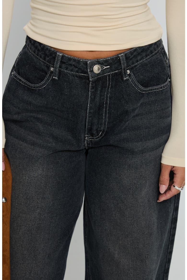 Naylor Baggy Wide Leg Jeans, Alternate, color, GREY WASH