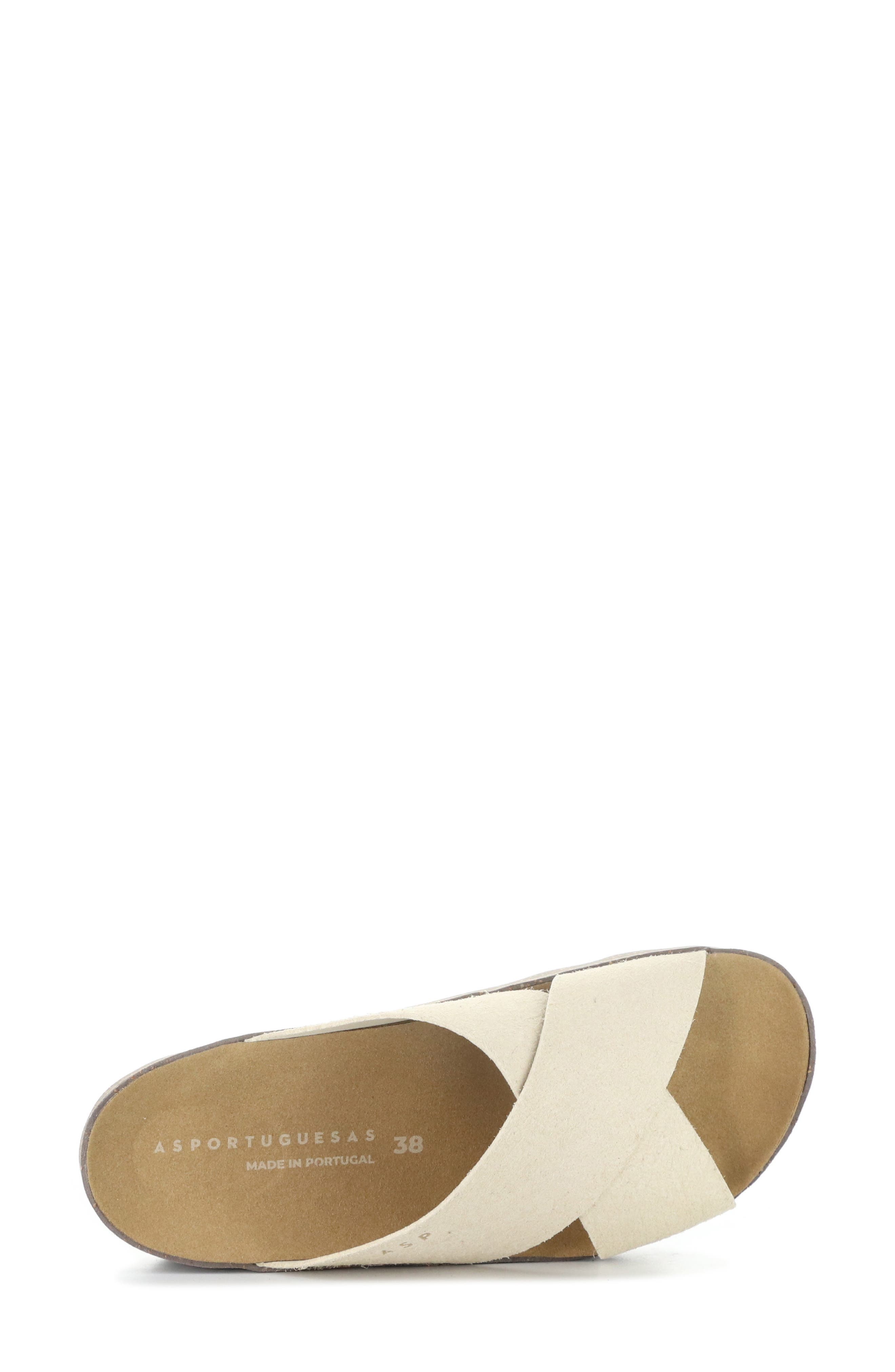 Cross Slide Sandal, Alternate, color, IVORY