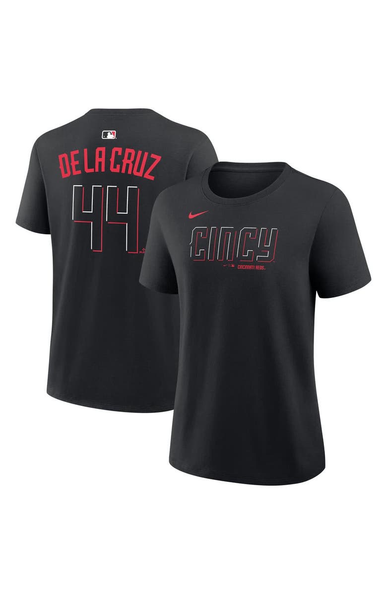 Nike Women's Nike Elly De La Cruz Black Cincinnati Reds Name & Number T-Shirt, Main, color, Black
