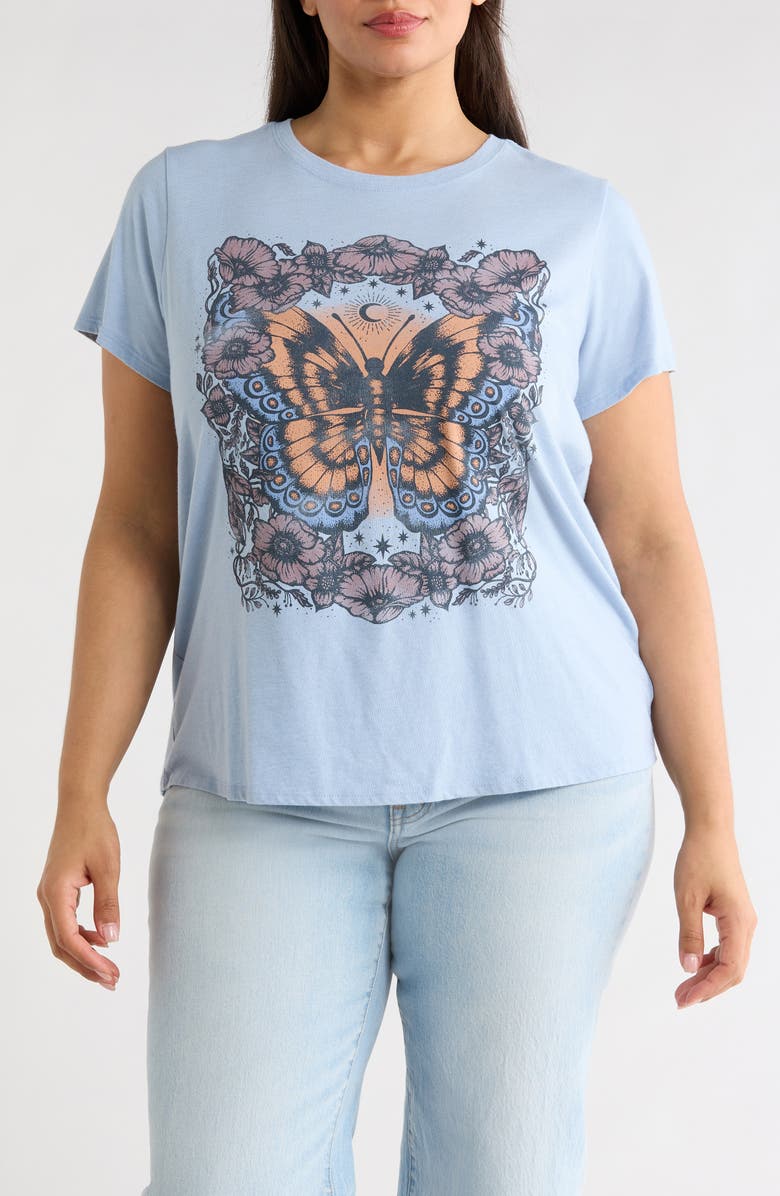 Lucky Brand Short Sleeve Graphic T-Shirt, Main, color, Blue Fog