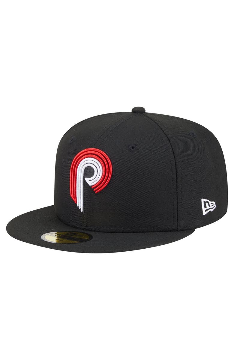 New Era Men's New Era  Black Portland Trail Blazers Deceptor 59FIFTY Fitted Hat, Alternate, color, 