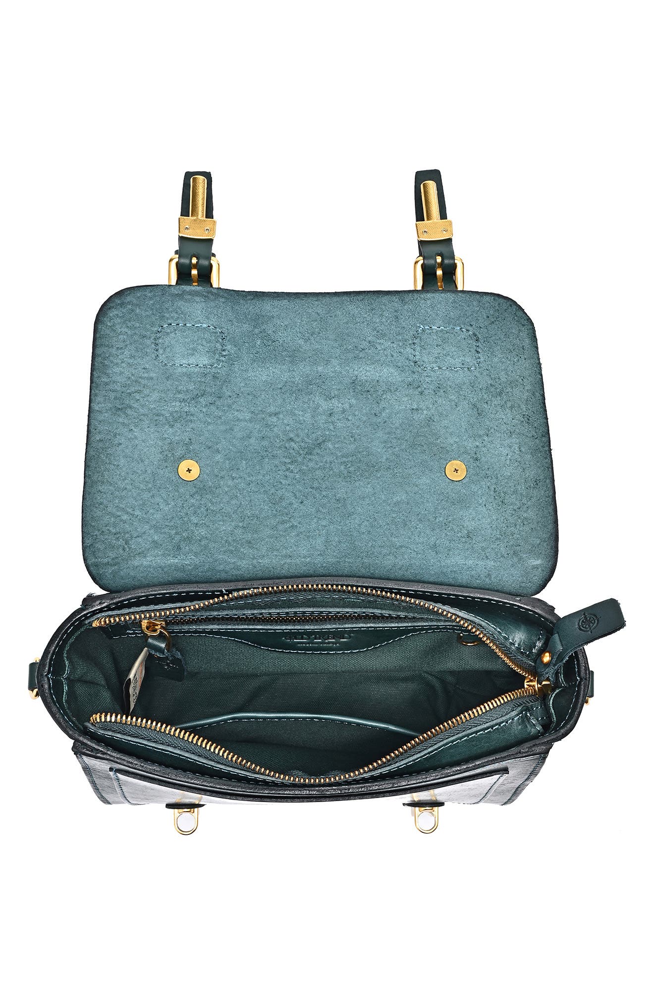 Ficus Leather Mini Satchel, Alternate, color, TEAL