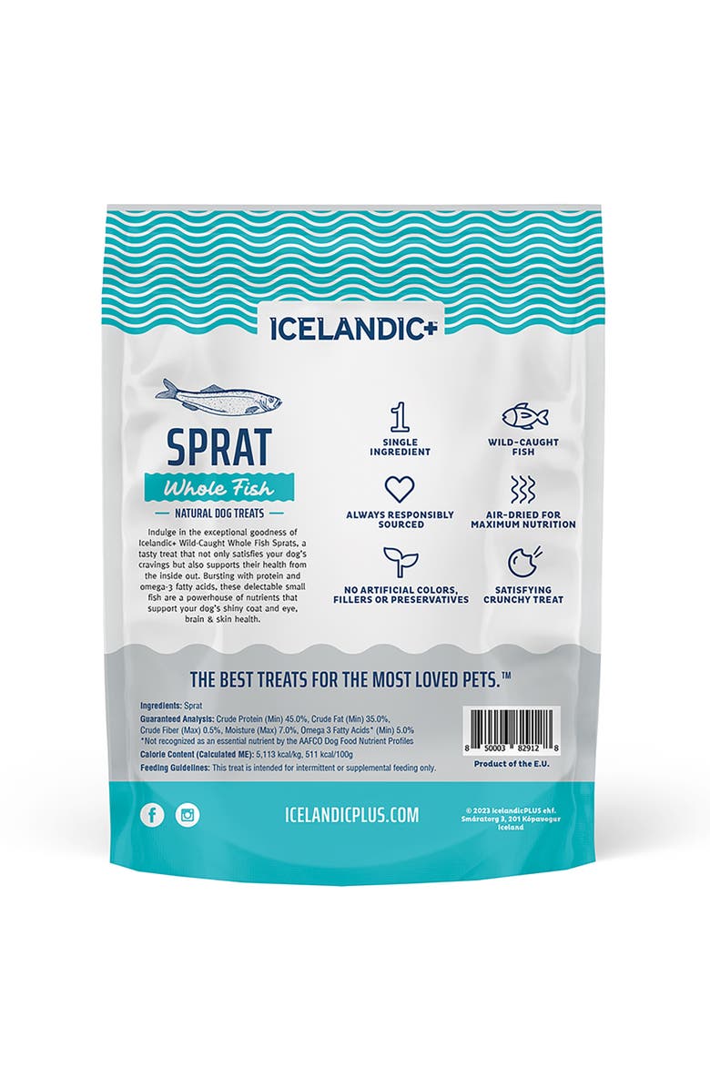 ICELANDIC+ Whole Fish Sprat 2oz Bag Crunchy Dog Treats, Alternate, color, 