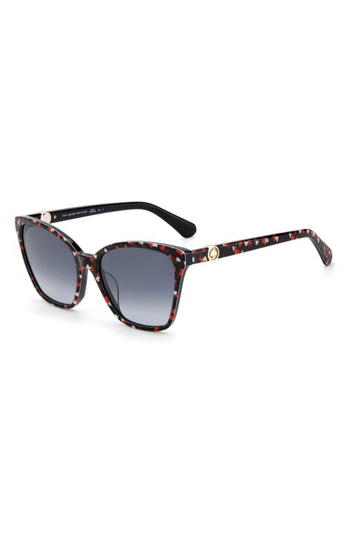 Kate Spade New York Amiyah 56mm Gradient Cat Eye Sunglasses In Purple/grey Shaded
