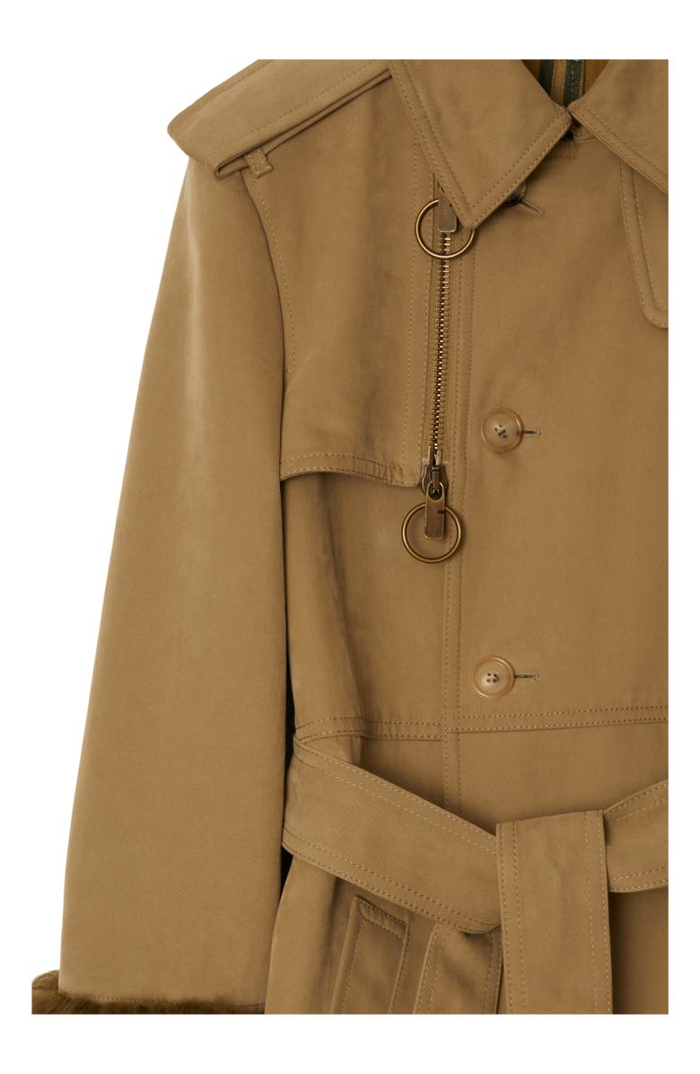 Burberry Long Cotton Nylon Trench Coat, Alternate, color, 