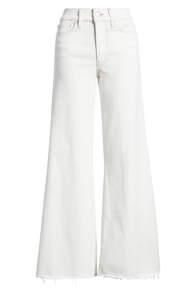 Le Palazzo Raw Hem Crop Wide Leg Jeans, Alternate, color, AU NATURAL CLEAN