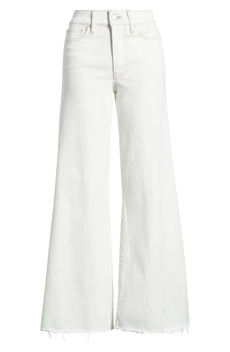 FRAME Le Palazzo Raw Hem Crop Wide Leg Jeans, Alternate, color, Au Natural Clean
