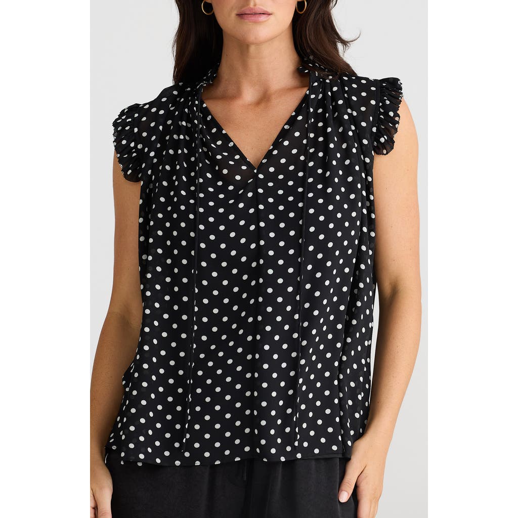 BRAVE + TRUE BRAVE+TRUE BROADWAY RUFFLE SLEEVE TOP