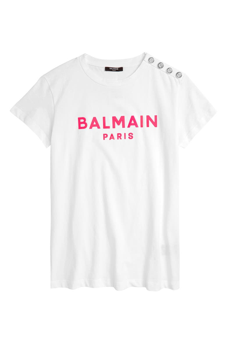 Balmain Kids' Logo Graphic Tee, Main, color,