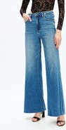 Bayeas Bella Raw Hem High Waist Wide Flare Jeans