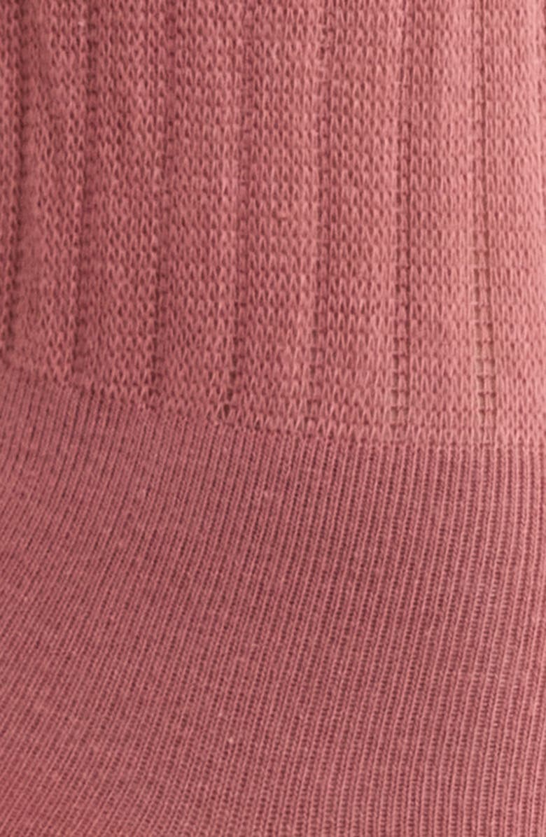 Casa Clara Joanna Ruffle Trim Crew Socks, Alternate, color, Rose