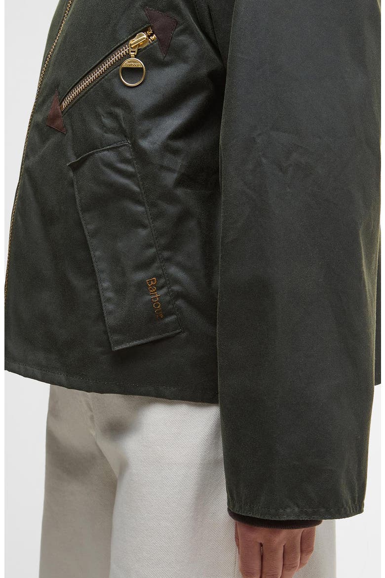 Arlene Water Repellent Waxed Jacket, Alternate, color, FERN/ ANCIENT TARTAN