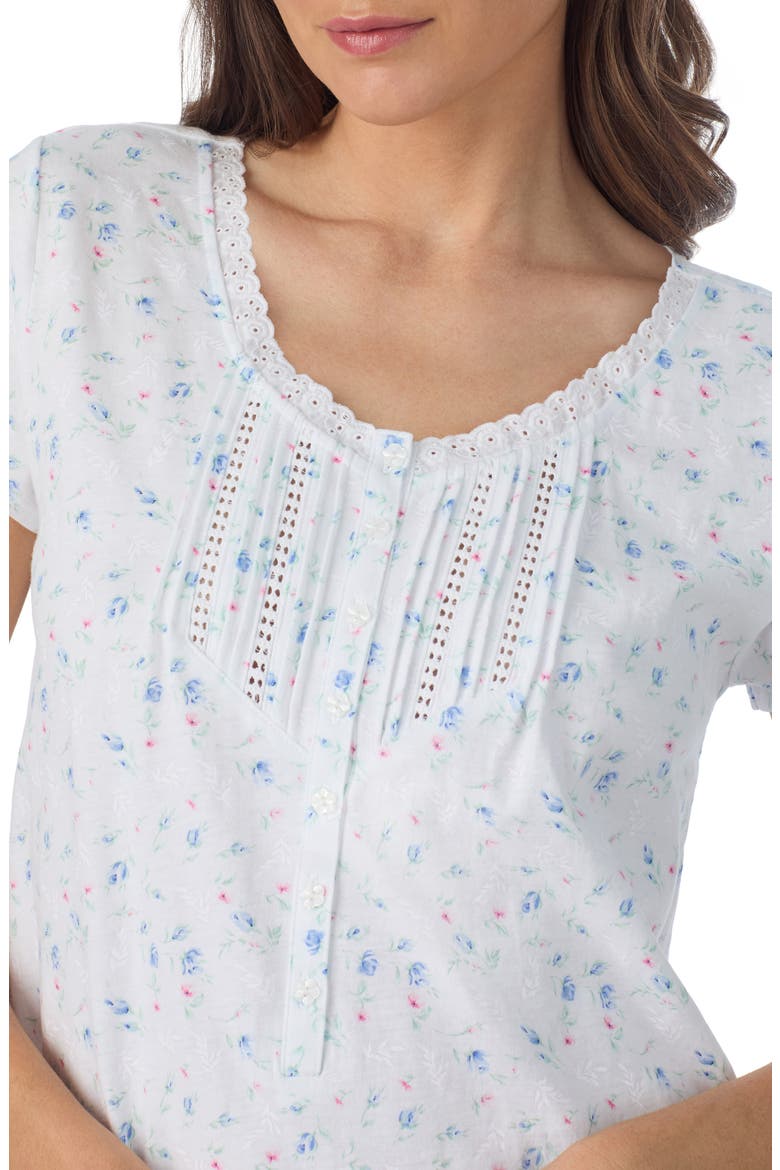 Cotton Jersey Short Nightgown, Alternate, color, ROSE BUD PRINT