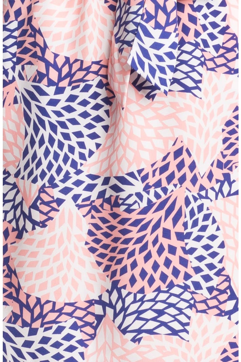 Print Surplice Shirtdress, Alternate, color, NAVY/ PINK